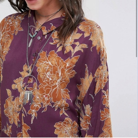 Free People Bustle-back Button down Shirt Dress - Picture 3 of 8